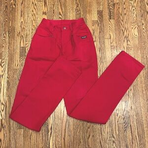 Vintage Authentic Rockies  Jeans Wear  Sz 27 / 5 (24  X 36) 80s 90s Red Western